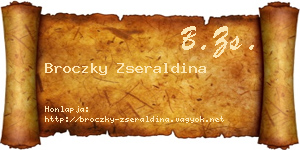 Broczky Zseraldina névjegykártya